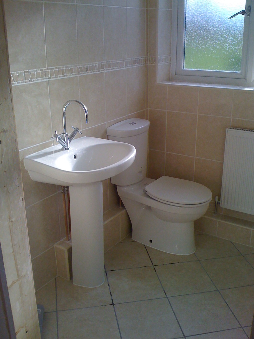 Basin and Toilet