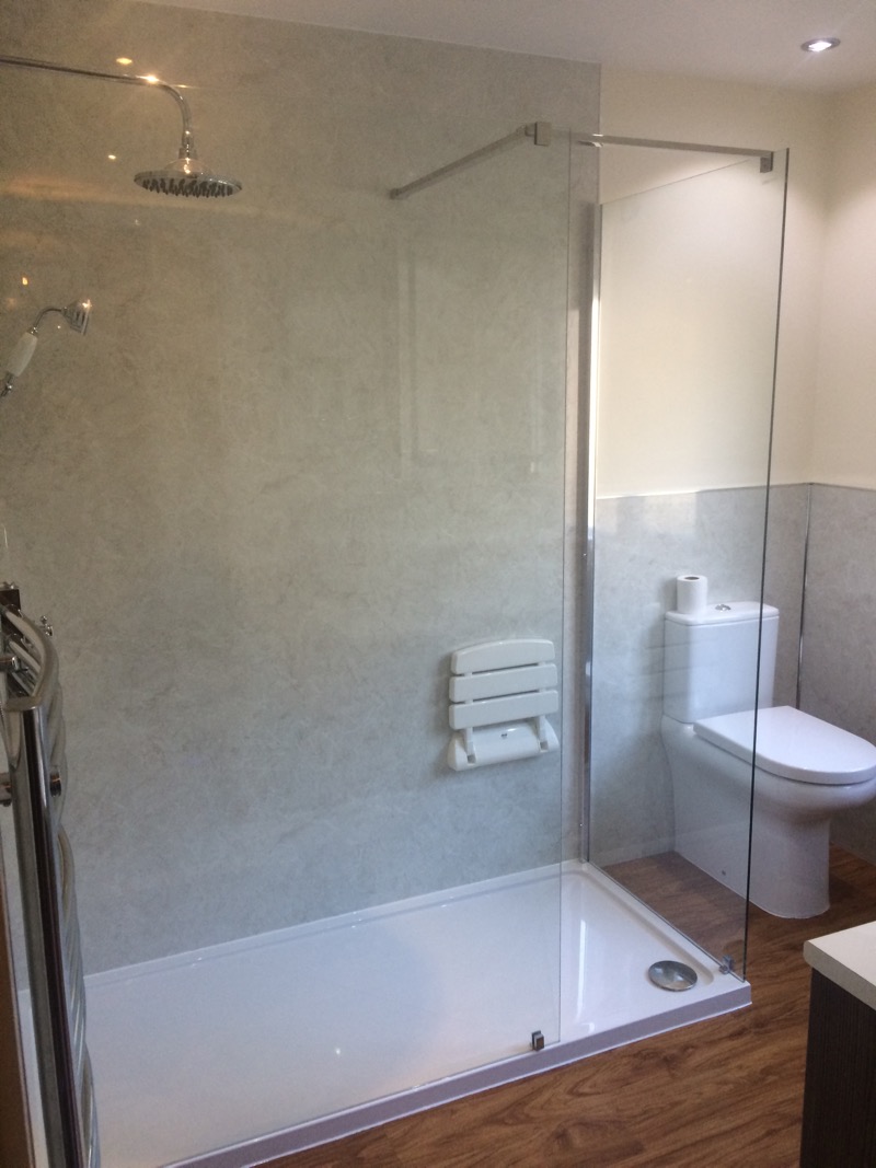 Walk in Shower with Multipanel