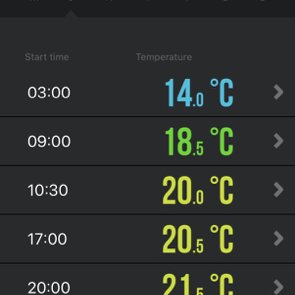 setting timed temperature changes